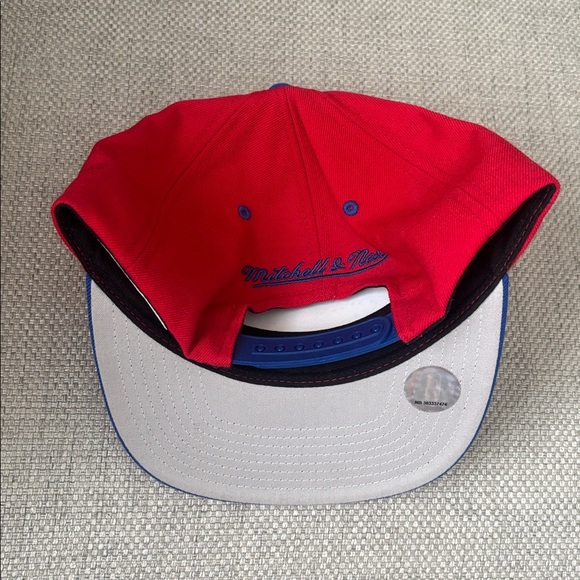 Mitchell & Ness Philadelphia 76ers Red and Blue Hat - Picture 3 of 8